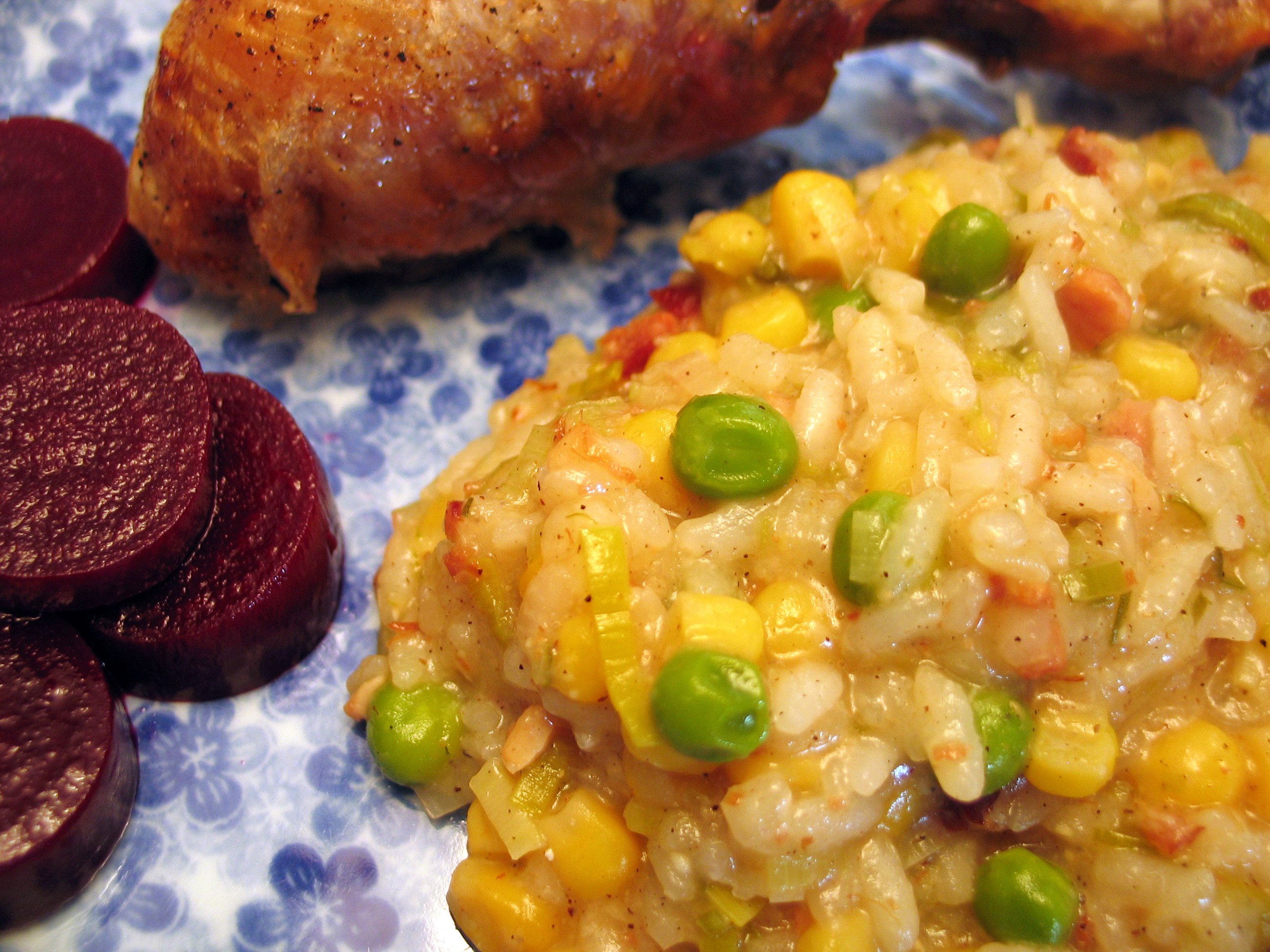 Leek, Bacon and Pea Risotto