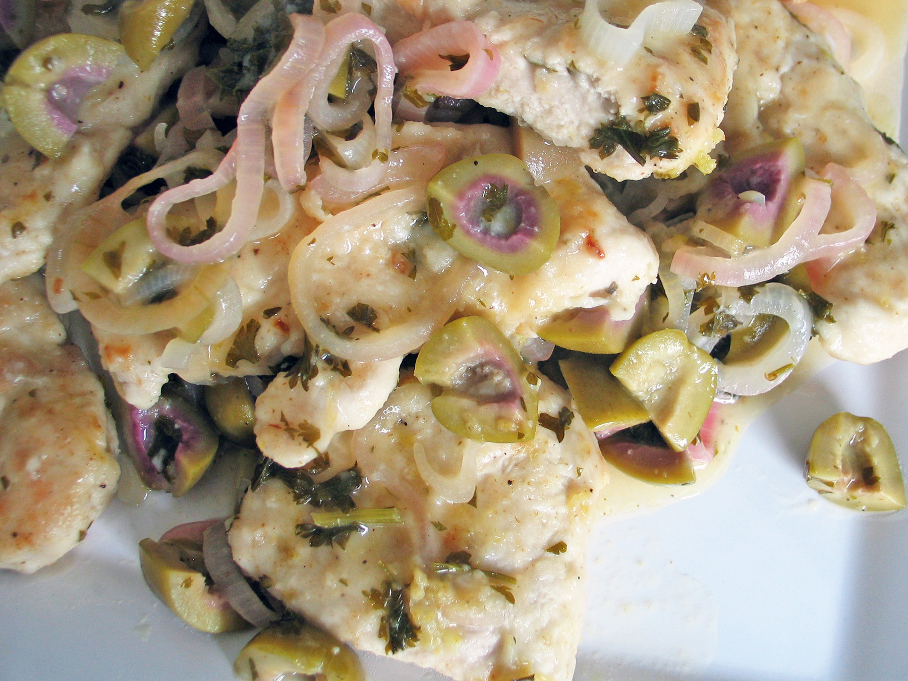 Lemon Chicken With Olives