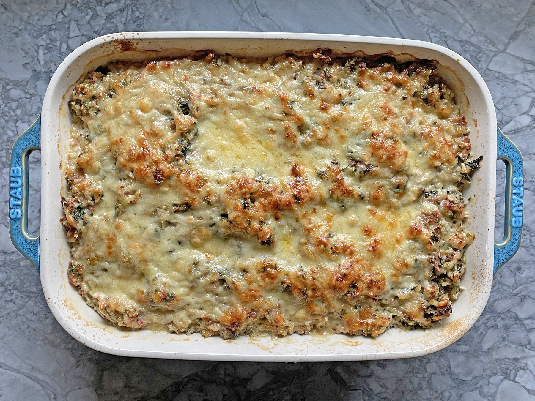 Spinach, Ham and Rice Casserole
