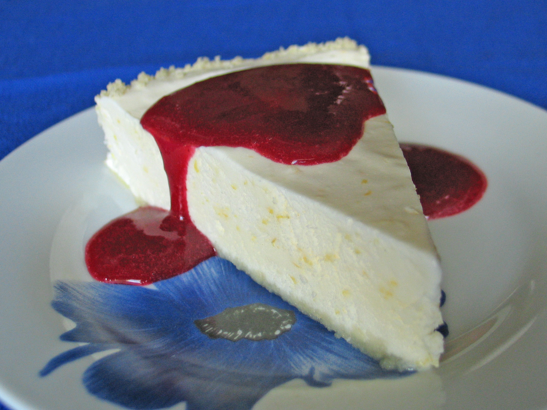 Deanna’s Frozen Lemon Mousse (with Raspberry Sauce)