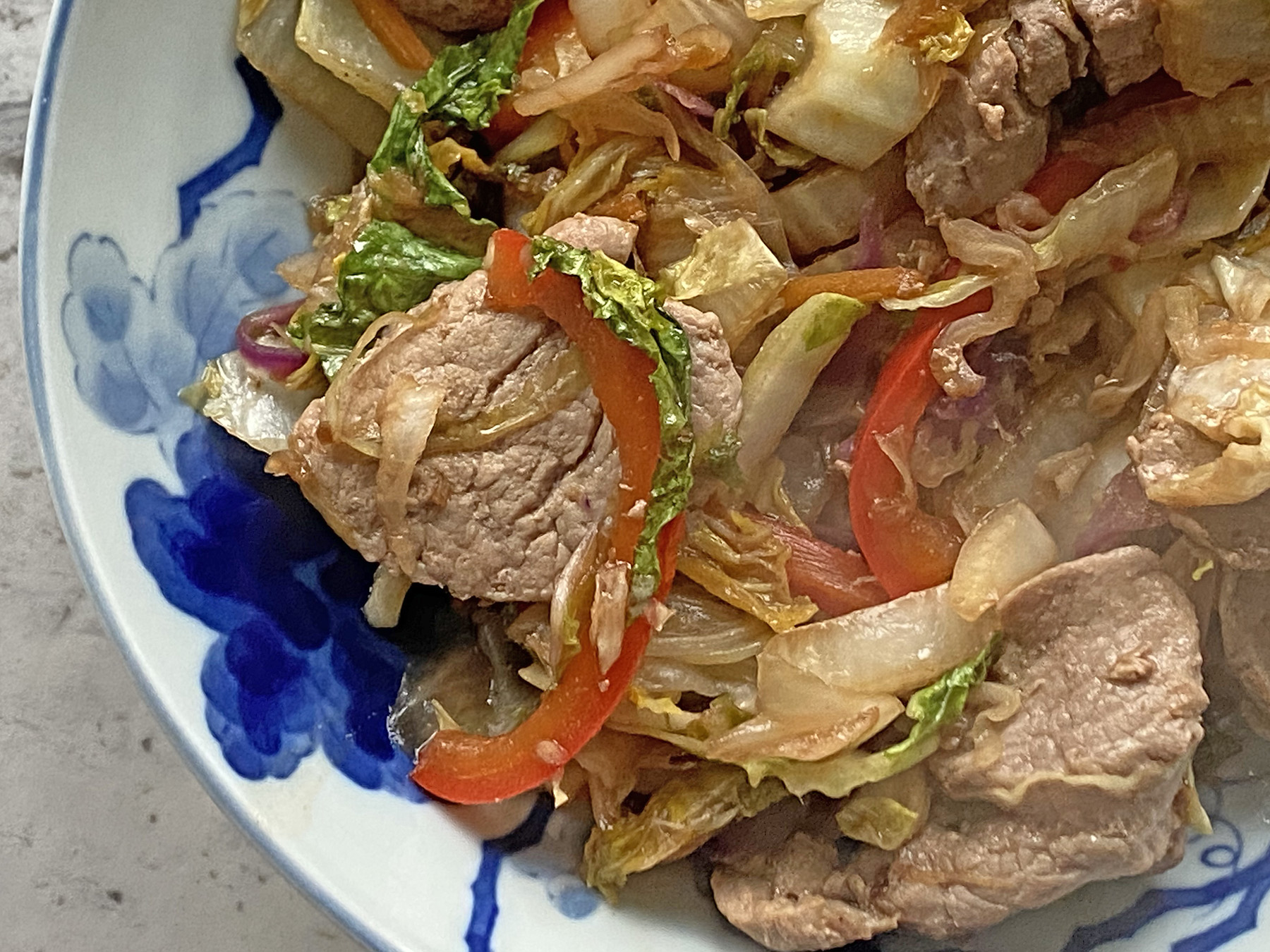Hoisin Pork with Napa Cabbage