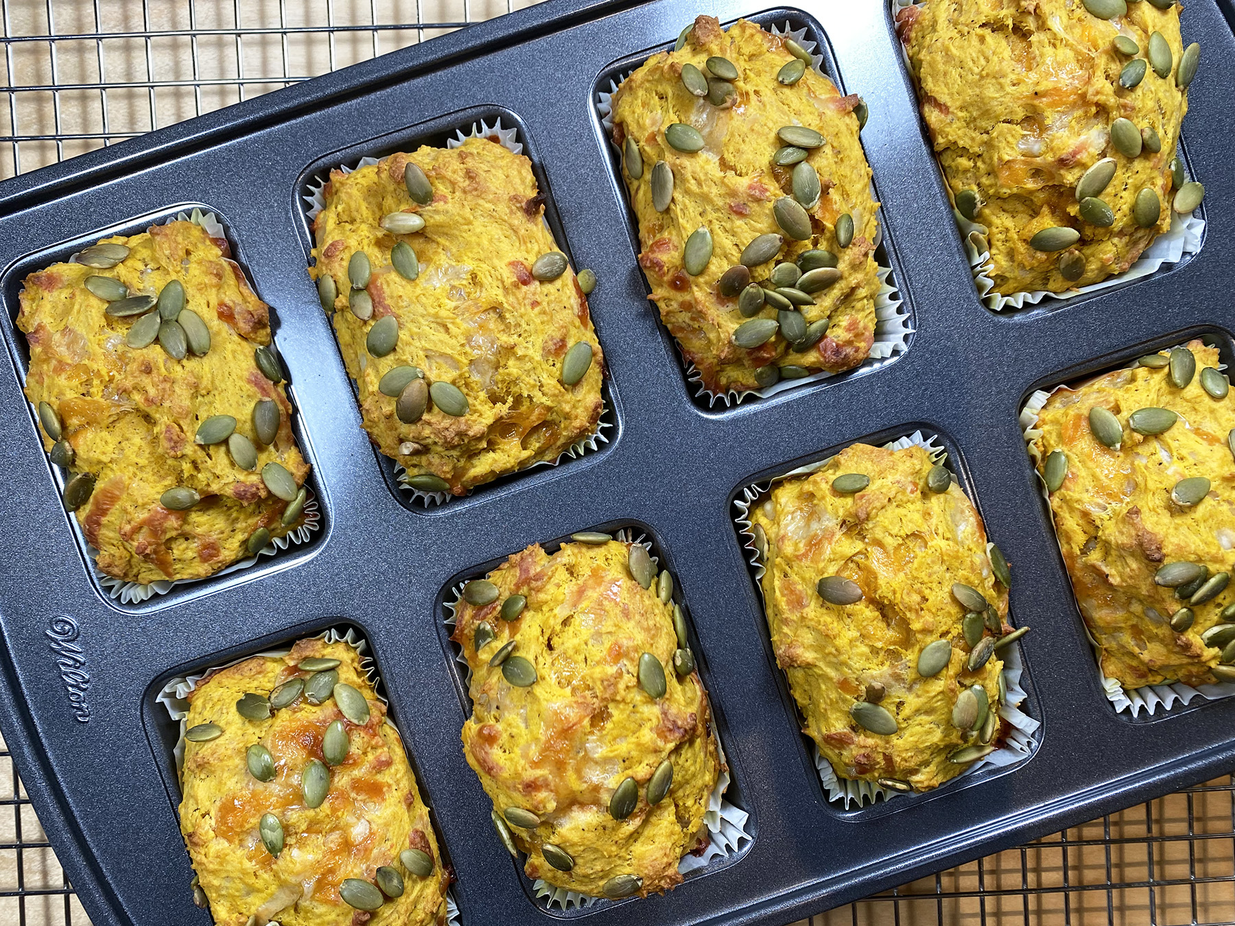 Pumpkin Cheddar Muffins