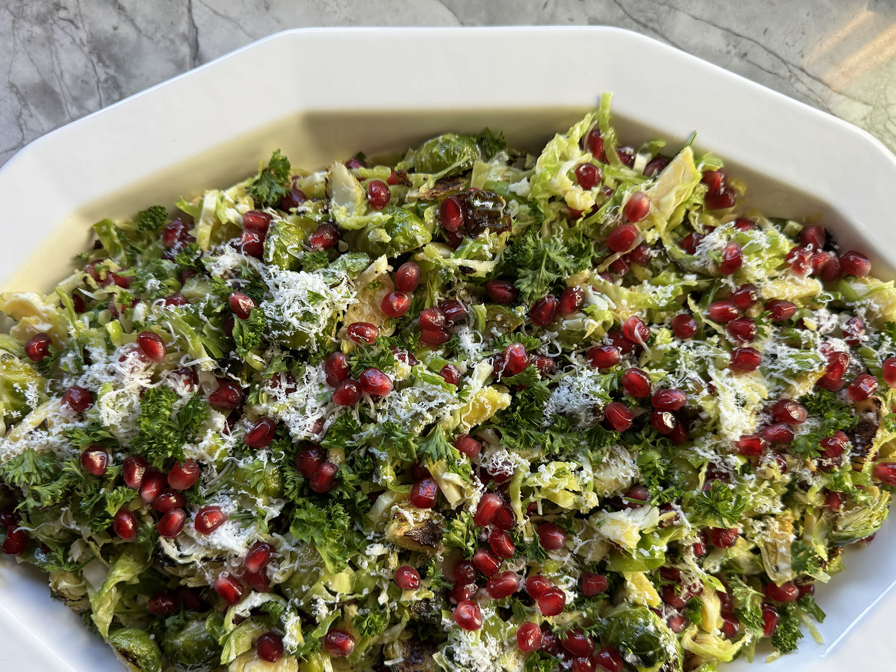 Roasted and Raw Brussels Sprouts Salad