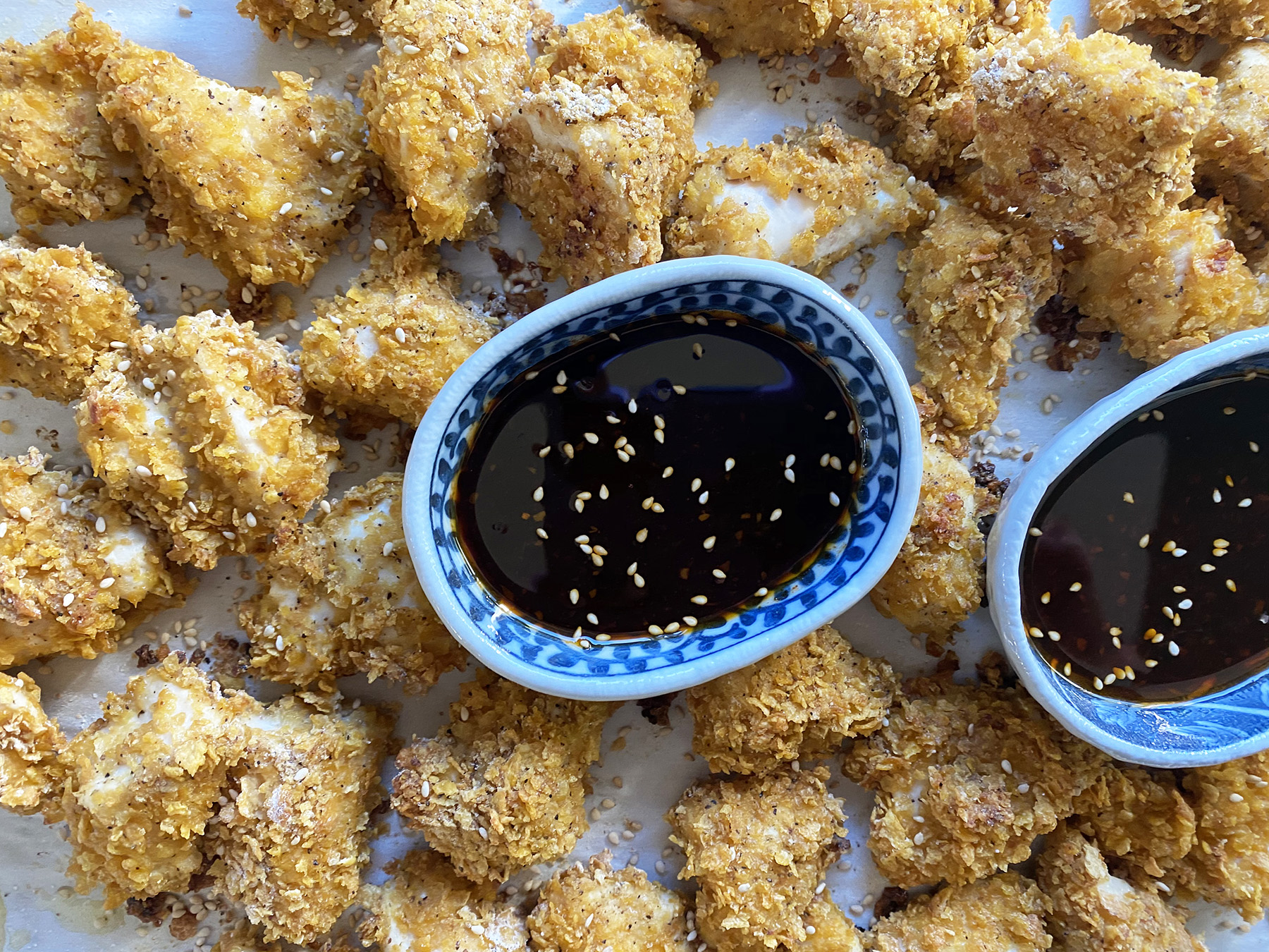 Baked Korean Popcorn Chicken