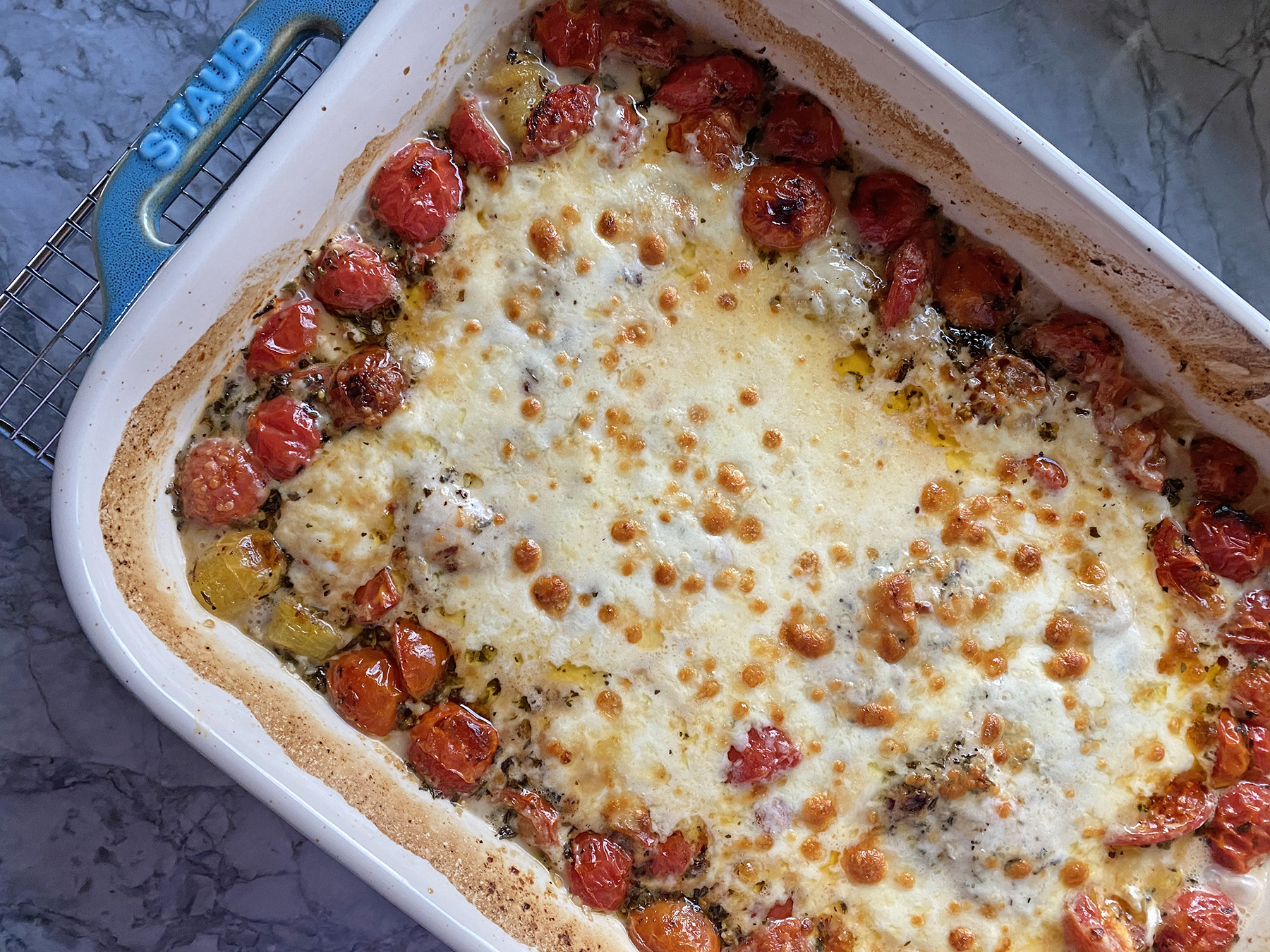 Balsamic Tomato Baked Chicken (with Mozzarella)