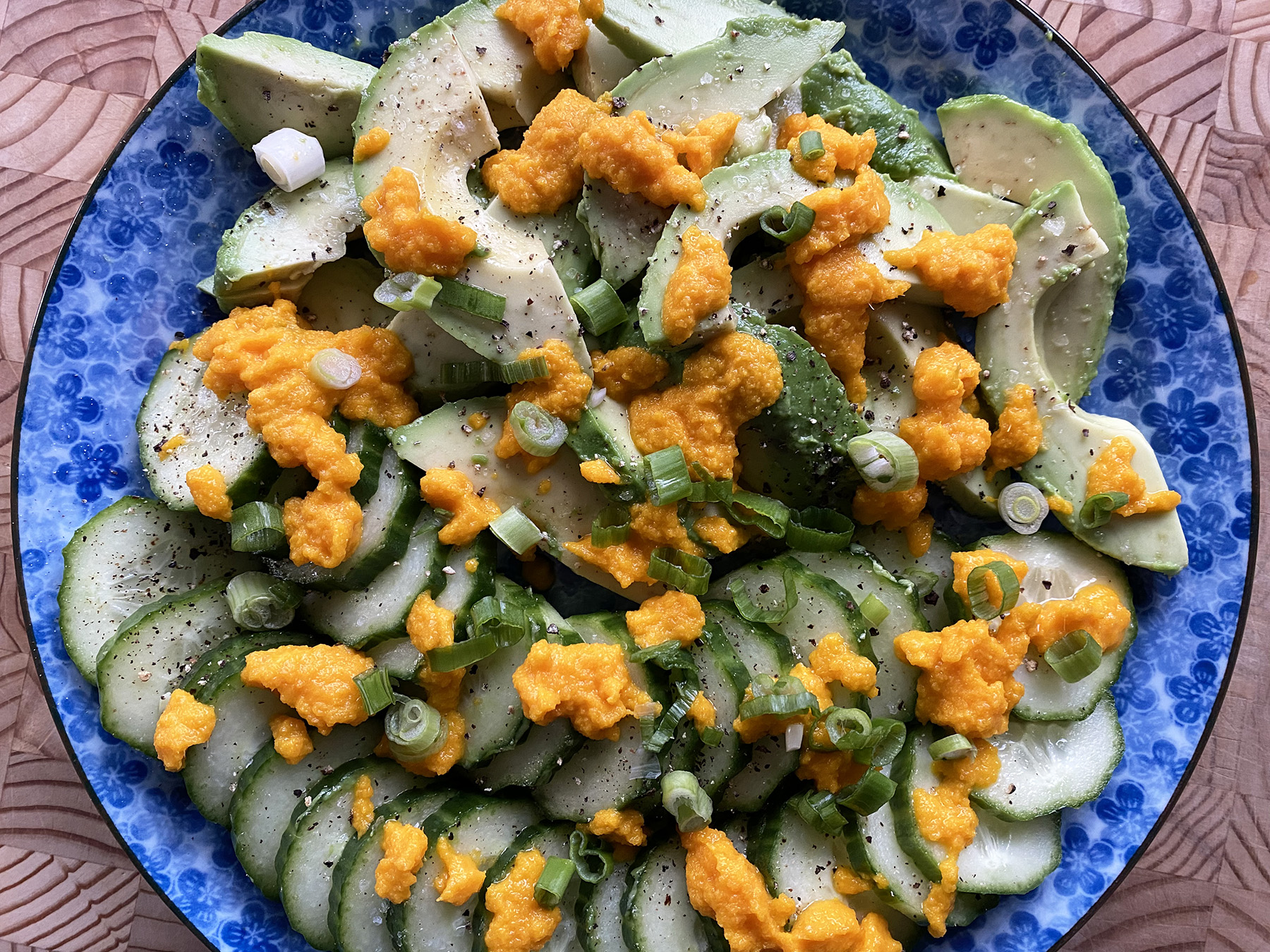 Carrot-Ginger Dressing (on Avocado Salad)