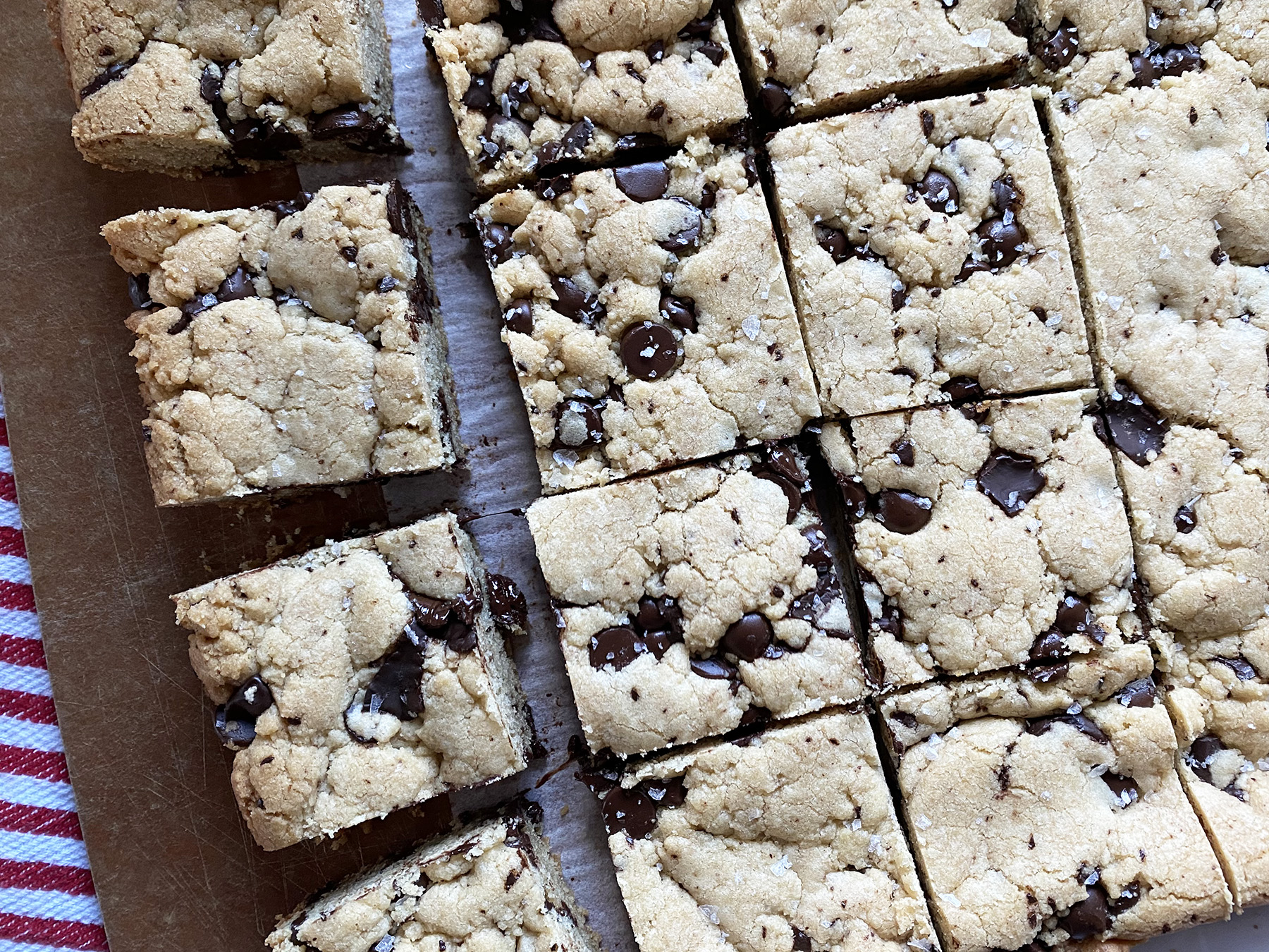Brown Butter Dark Chocolate Tahini Bars