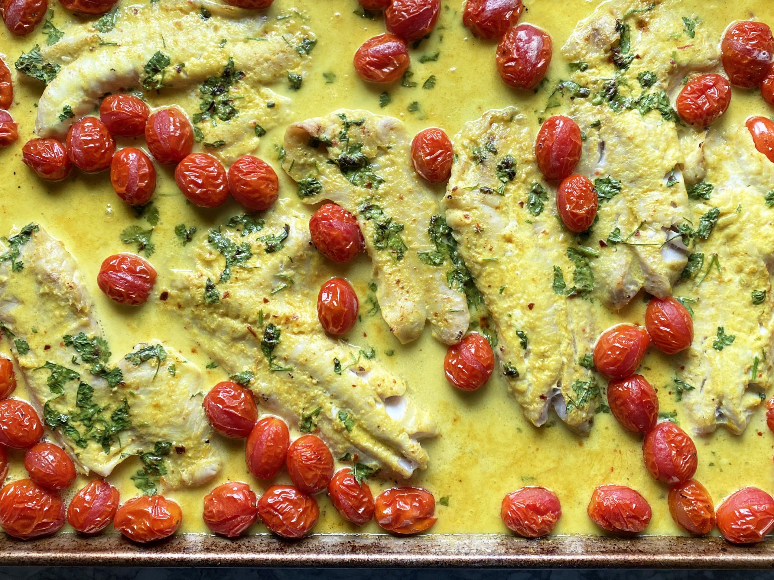 Coconut Fish and Tomato Bake