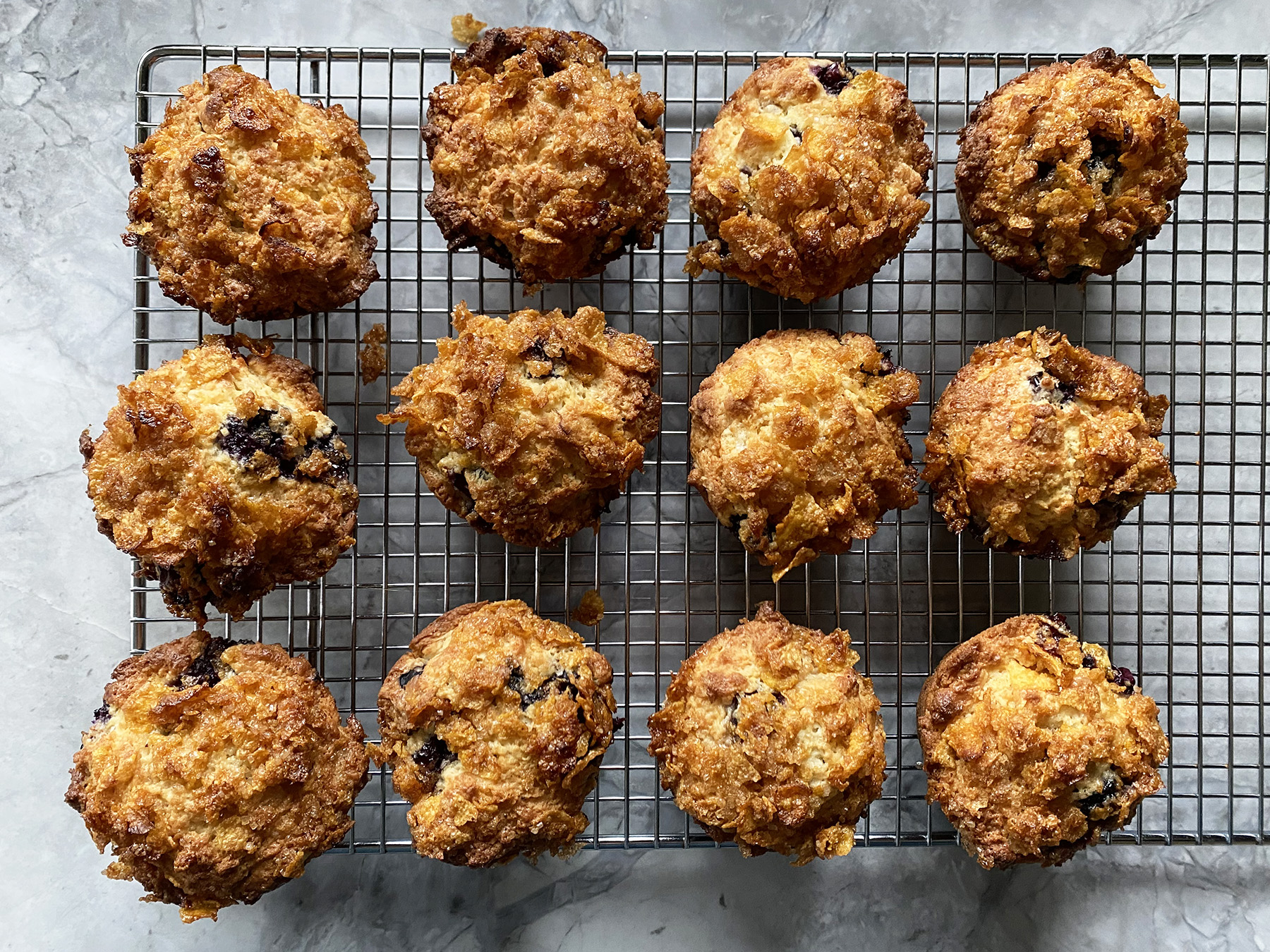 Blueberry Cornflake Muffins