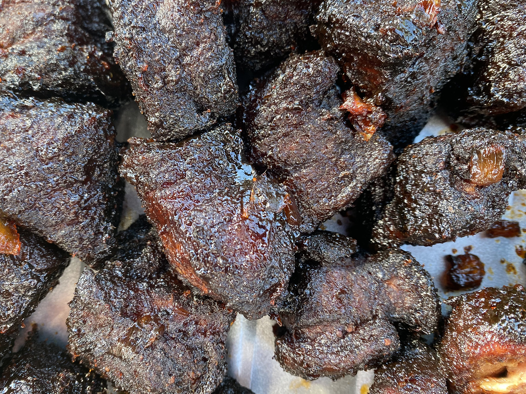 Smoked Pork Belly Burnt Ends