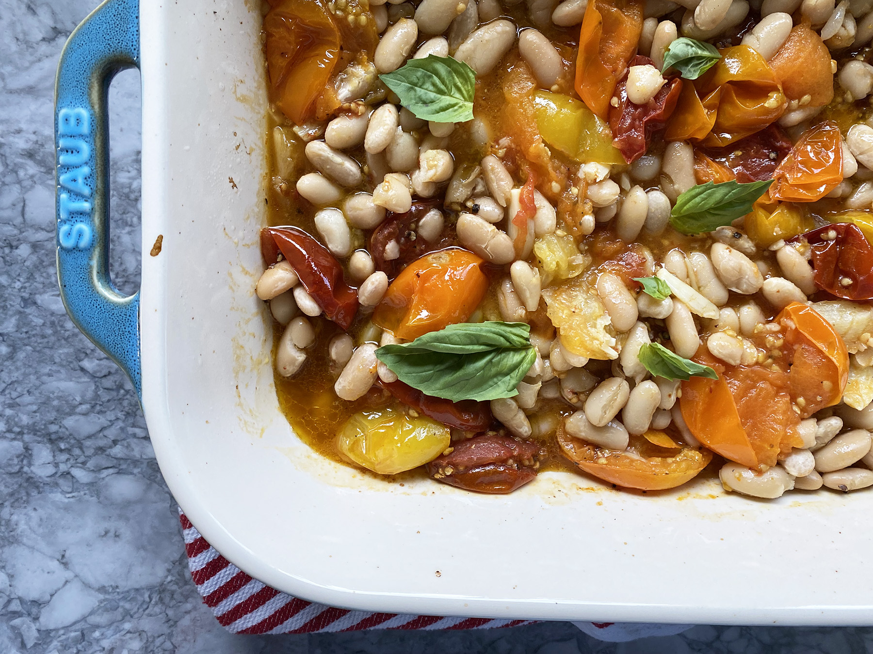 Roasted Tomatoes with White Beans