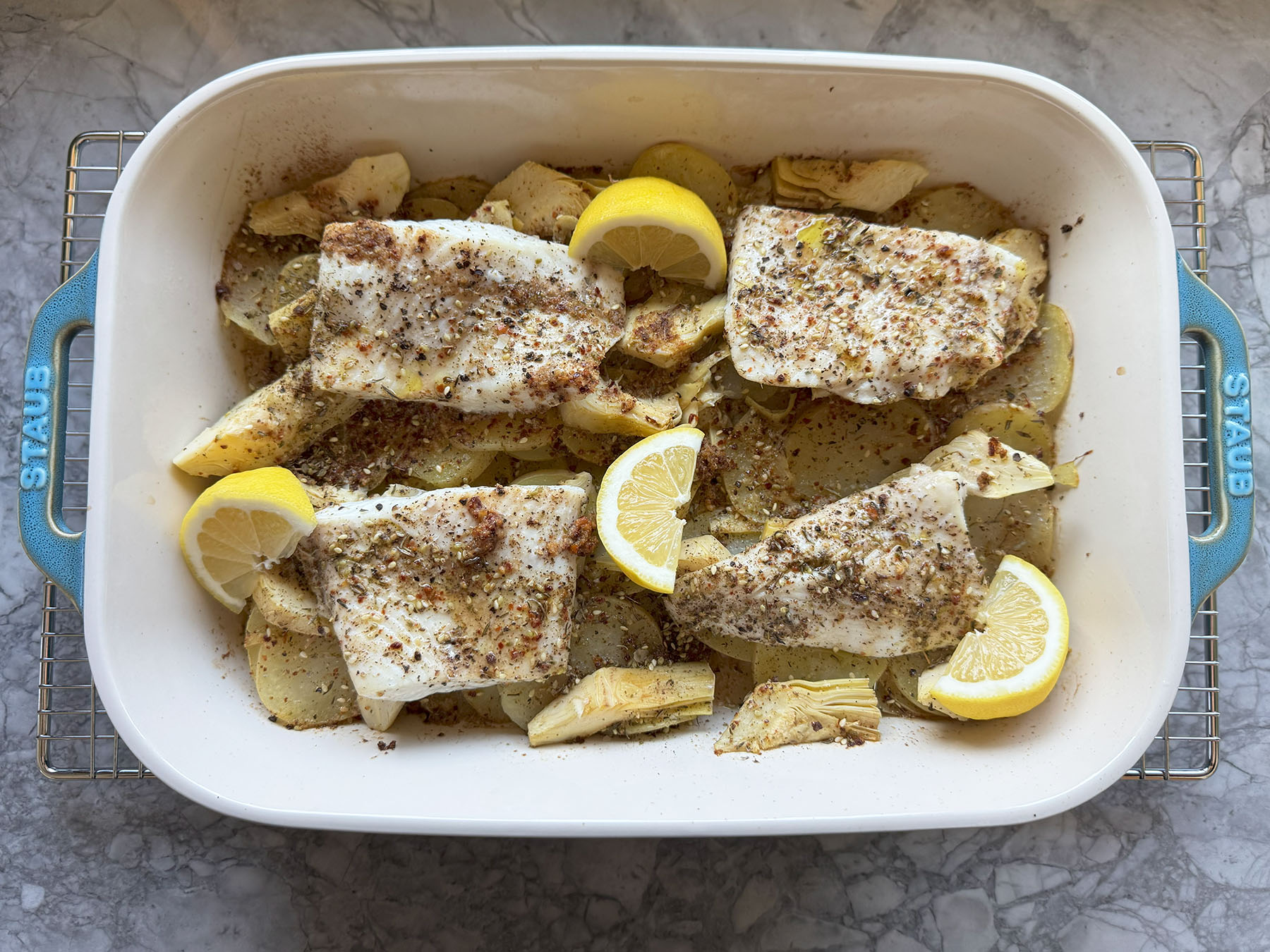 Za’atar Baked Halibut