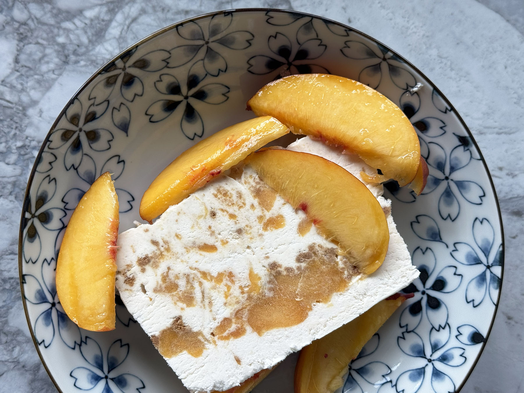 Frozen Peach Cheesecake