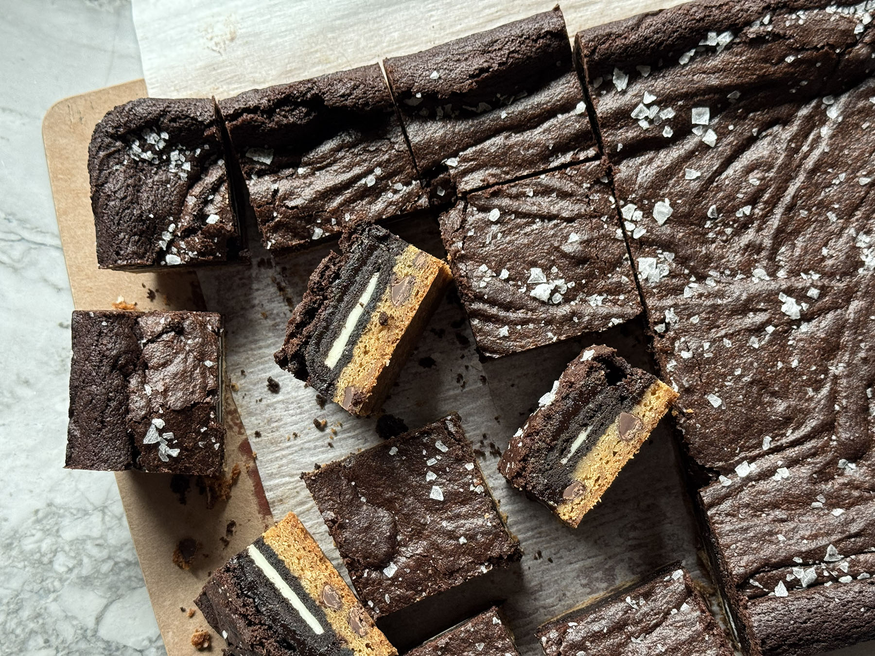 Triple Stack Oreo Brownies